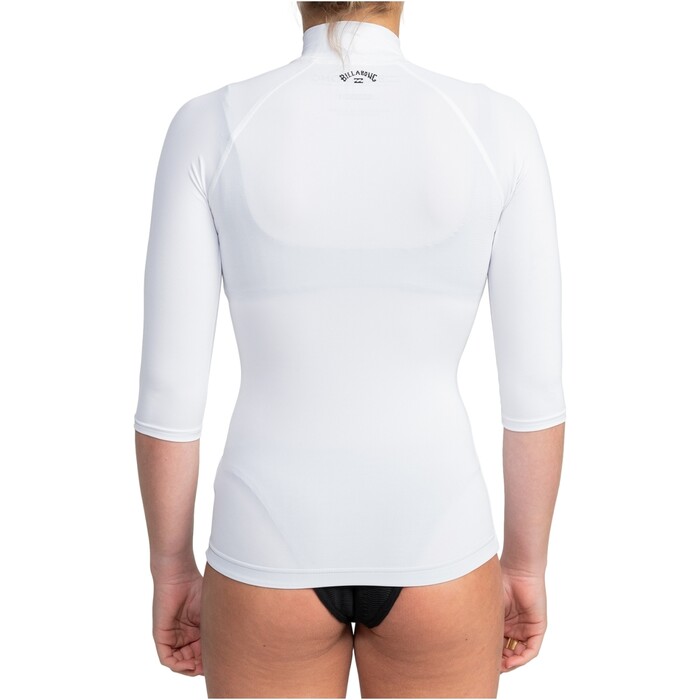 2024 Billabong Frauen Tropic Surf Kurzarm-Lycra-Weste EBJWR03019 - White